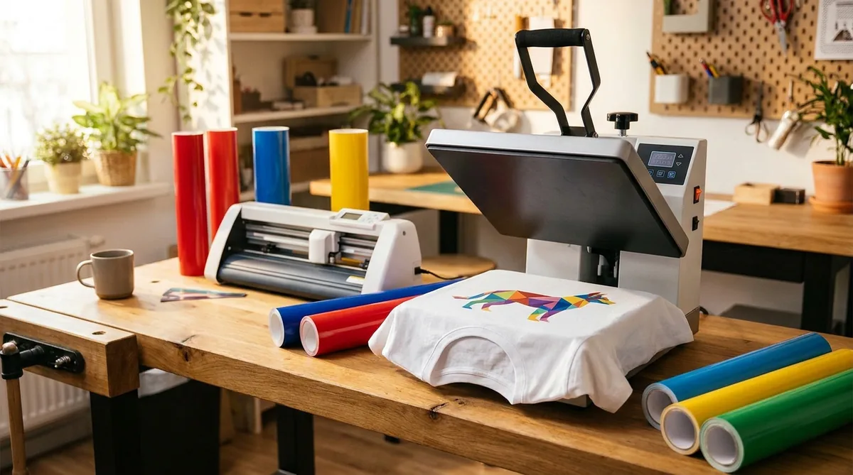 Plotter schneidet Textilfolie für Heizpresse bei LD Manufaktur